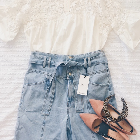 Anthropologie white crochet shirt - Picture 2 of 4